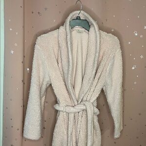 Fuzzy Light Pink Fleece Robe